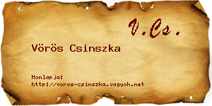 Vörös Csinszka névjegykártya