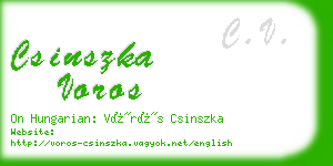 csinszka voros business card