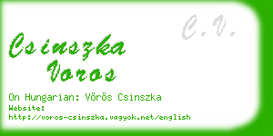 csinszka voros business card